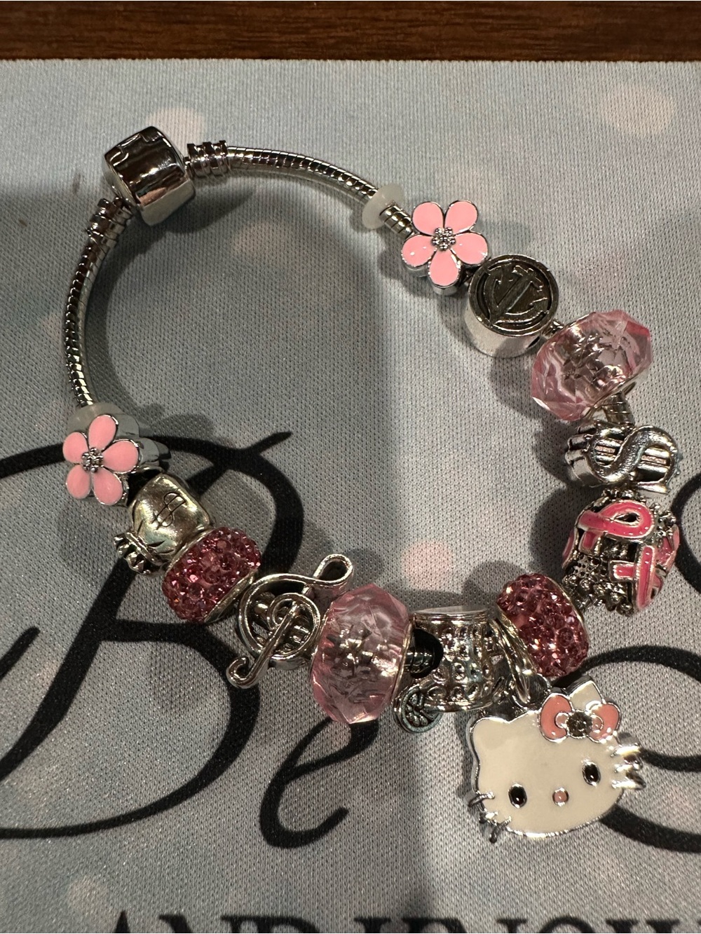 Silver Hello Kitty Charm Bracelet - 111